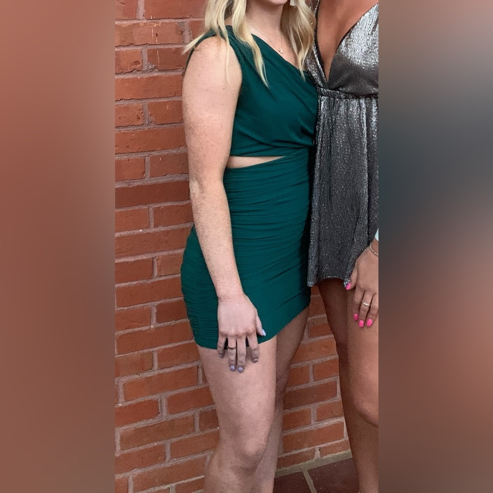 Hello Molly Green Mini Dress